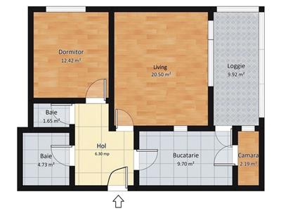 Apartament 2 camere,2 bai, gradina, Strand